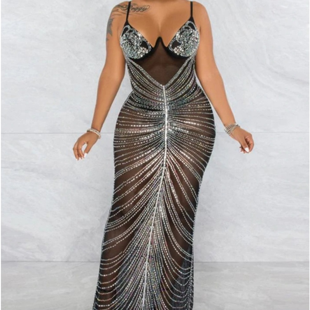 Sparkling Bling Bday Dress Black